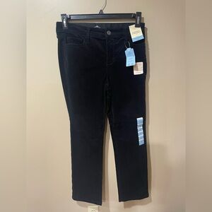 St. John's Bay Women's Black Corduroy Straight Leg Pants